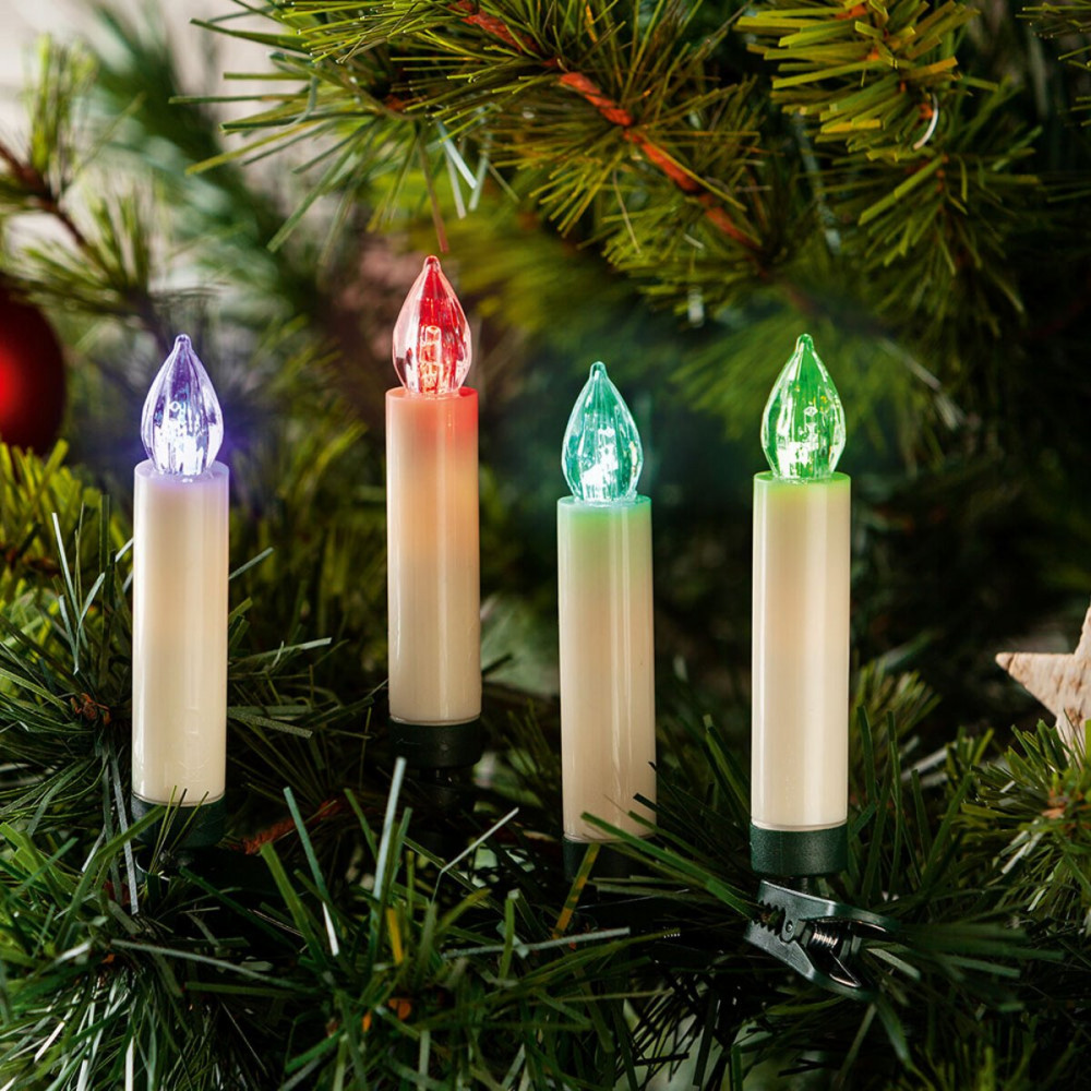 I-Glow Vezeték nélküli LED Karácsonyi Gyertyák 15 db, Távirányítóval, RGB és Időzítő Újracsomagolt termék