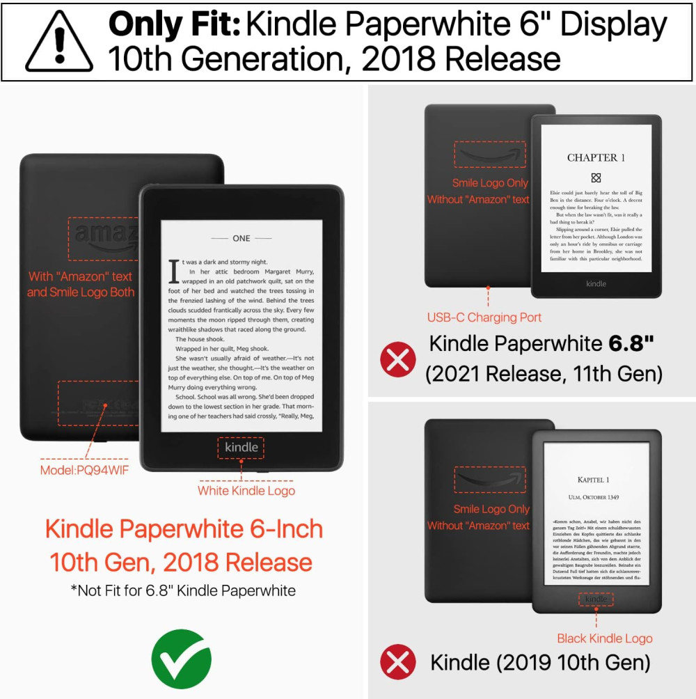 TNP tok Kindle Paperwhite 10. generációhoz ütésálló E-tok (Szín: terepszínű szürke)