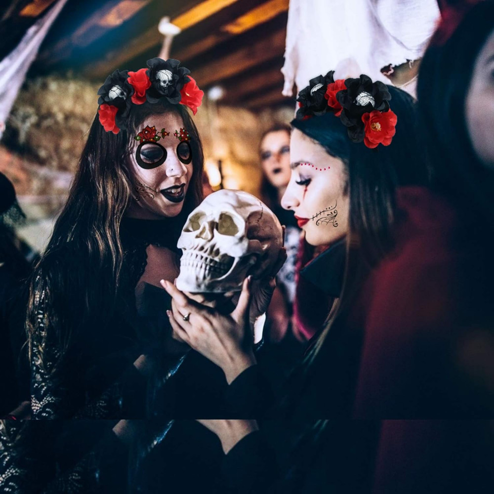 Női Halloweeni 2 darabos Fejpánt , Arc Tetoválás Szett, Arc strassz , Nőknek, Férfiaknak és Gyerekeknek 