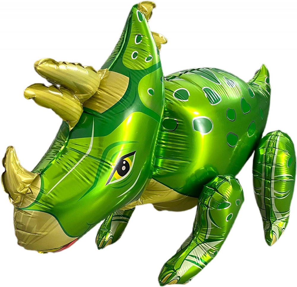 Zöld Triceratops Dinoszaurusz Lufi - Születésnapi Partikhoz