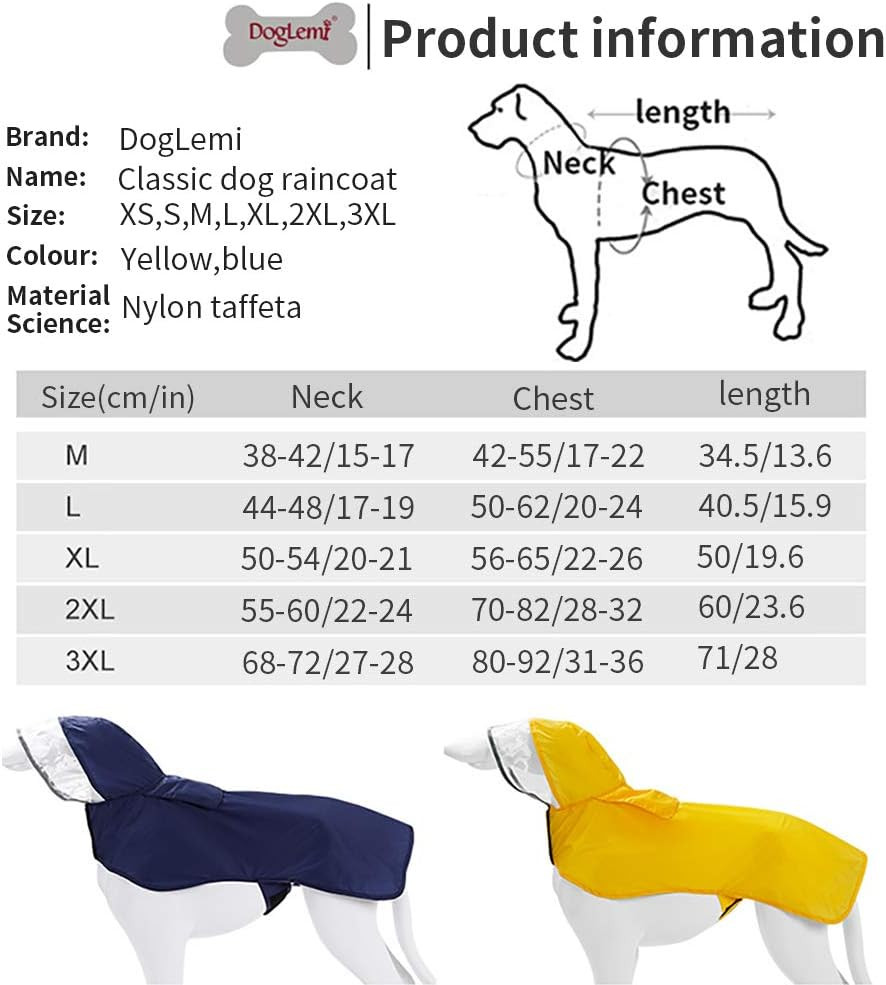 Kapucnis kutya esőkabát L-es méret sárga színben Újracsomagolt termék