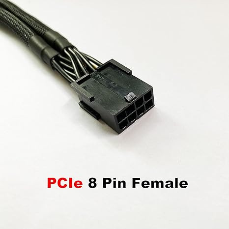 Amangny GPU VGA PCI-e 8 Pin Női - Dupla 8(6+2) Pin Férfi Adapter Szövött Huzalos Elágazó Tápkábel Újracsomagolt termék