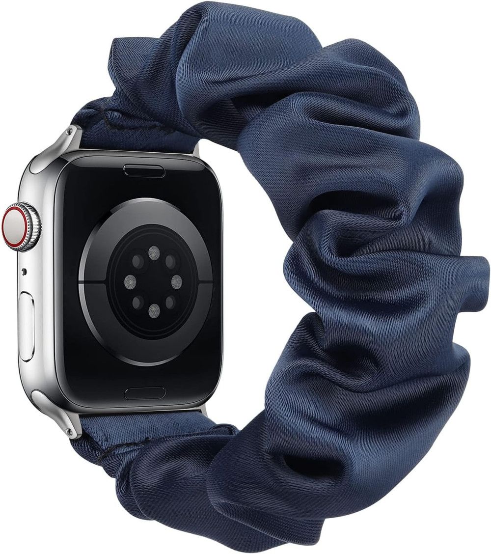 Elasztikus Női Puha Minta Nyomtatott Szövet Szíj Apple Watch Sorozat 8 7 6 5 4 3 2 SE-hez (Kék, S) Újracsomagolt termék