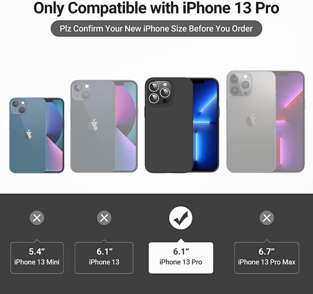 GOODVISH ultravékony iPhone 13 Pro ütésálló szilikon tok(fekete)