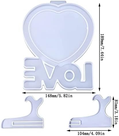 Szív alakú és Love felíratú Szilikon gyantaforma, Epoxigyanta Készítéshez, DIY Dekorációhoz