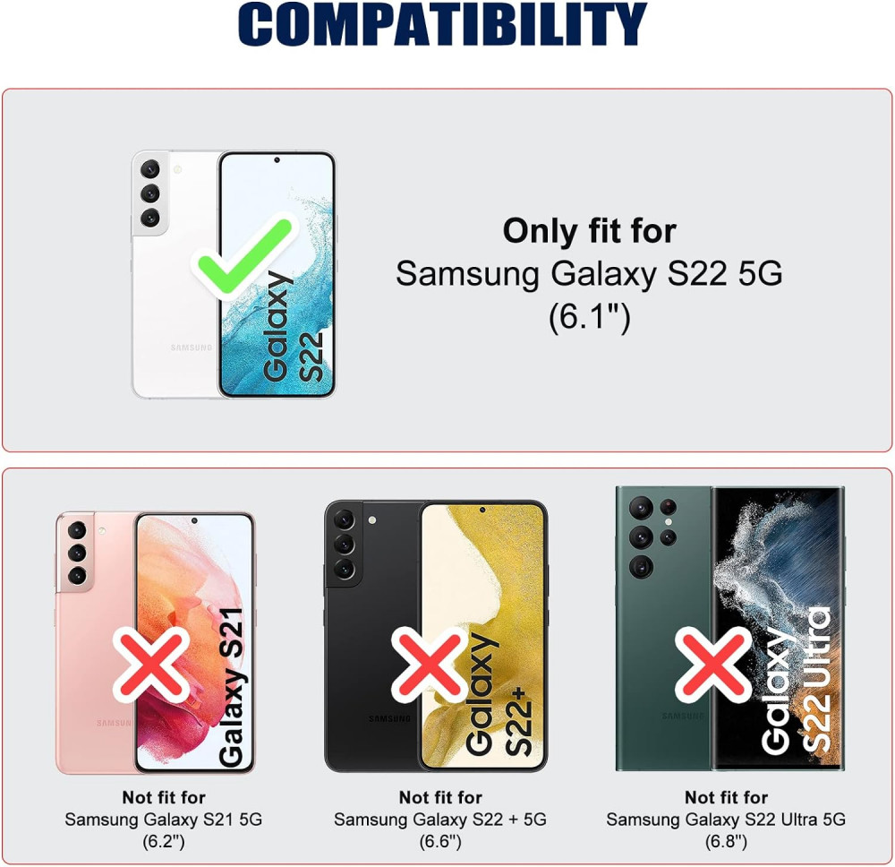 Átlátszó Szilikon Samsung Galaxy S22 Tok, Vékony Mobiltelefon Tok Samsung S22