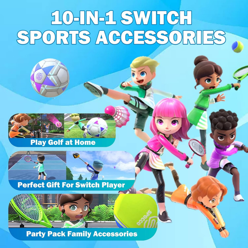 Nintendo Switch Sport Kiegészítők Csomag 10 az 1-ben Családi Kiegészítők Készlete Switch Újracsomagolt termék