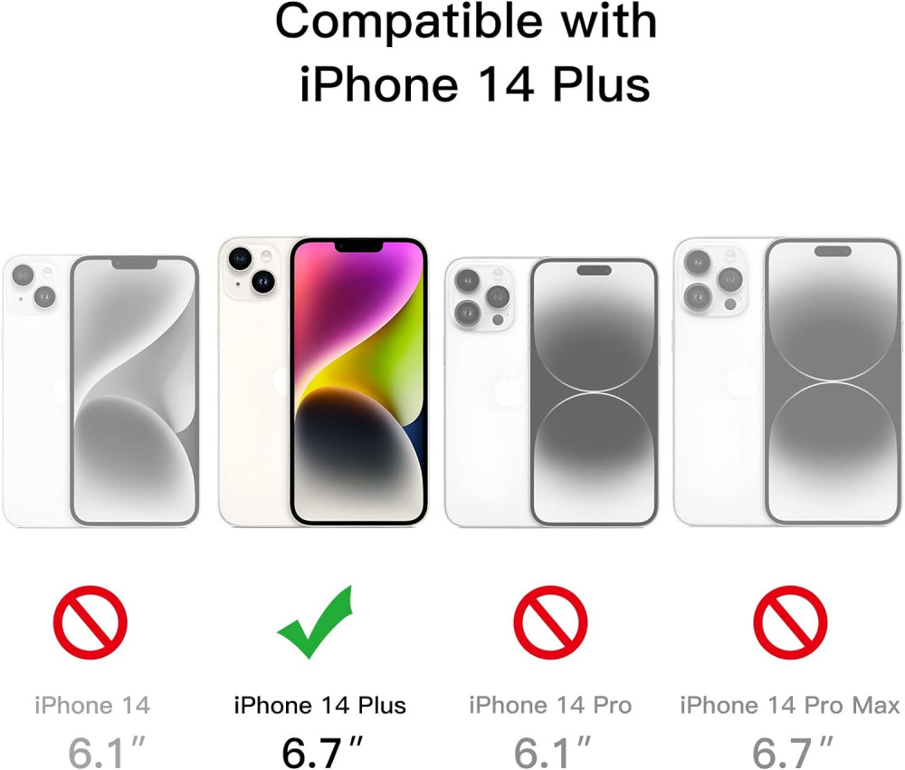 iPhone 14 Plus 6,7" Ultravékony [0,85 mm] Szilikon Tok (Fekete)