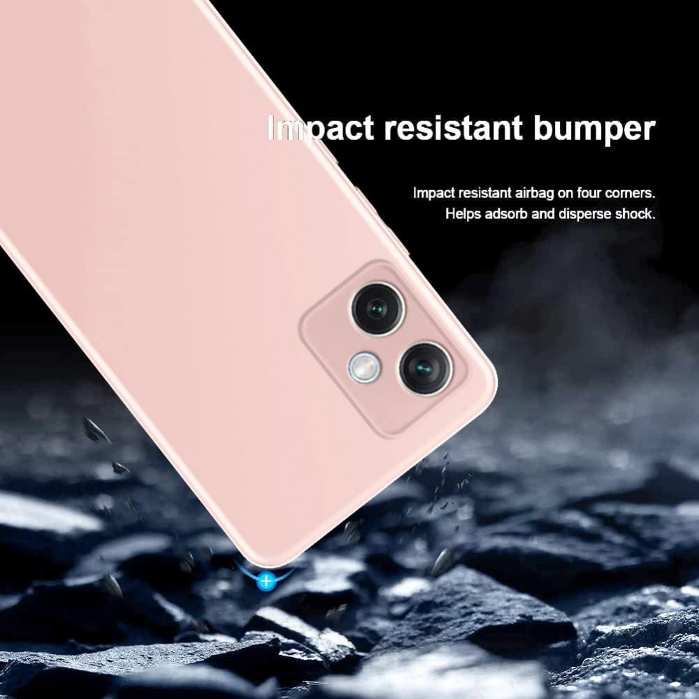 Xiaomi Redmi Note 12 5G Rózsaszín Szilikon Védőtok, Ütésálló, Mikroszálas Bélés, 2db Edzett Üveg Kijelzővédővel