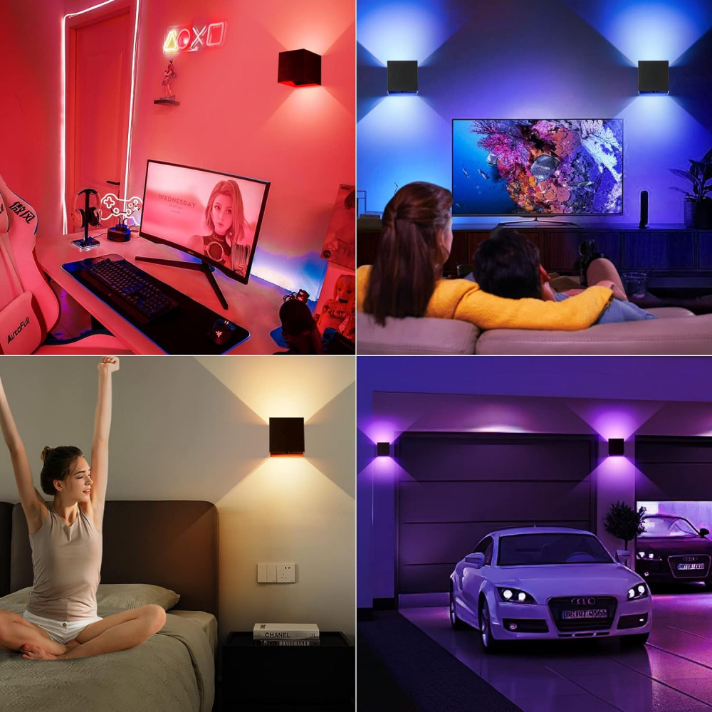 RGB Fali Lámpa 16 Színben, Távirányítós, Akkumulátoros, Mágneses Újracsomagolt termék