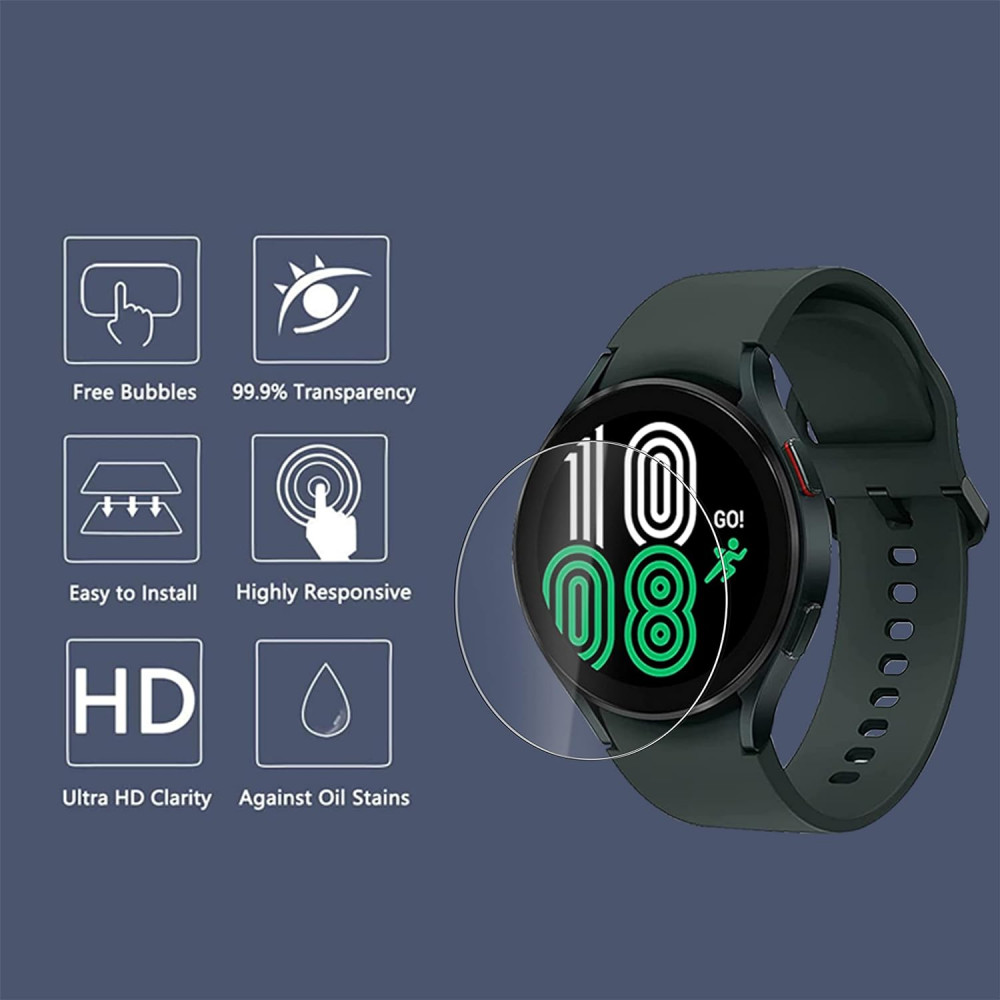 Samsung Galaxy Watch 4 44 mm Edzett Üveg Képernyővédő [4 Csomag] [HD Tiszta] [9H Keménység]