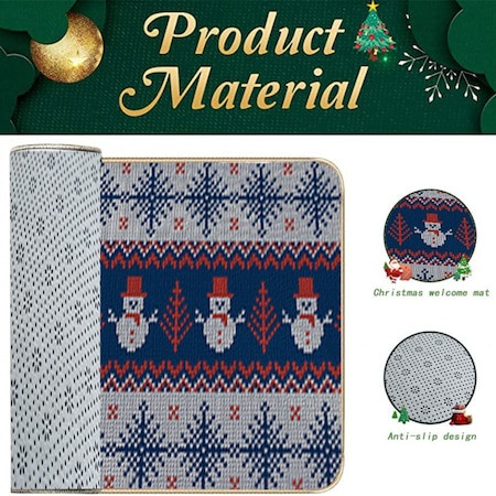 Karácsonyi Textil Fürdőszőnyeg Piros/Kék/Fehér Színekben