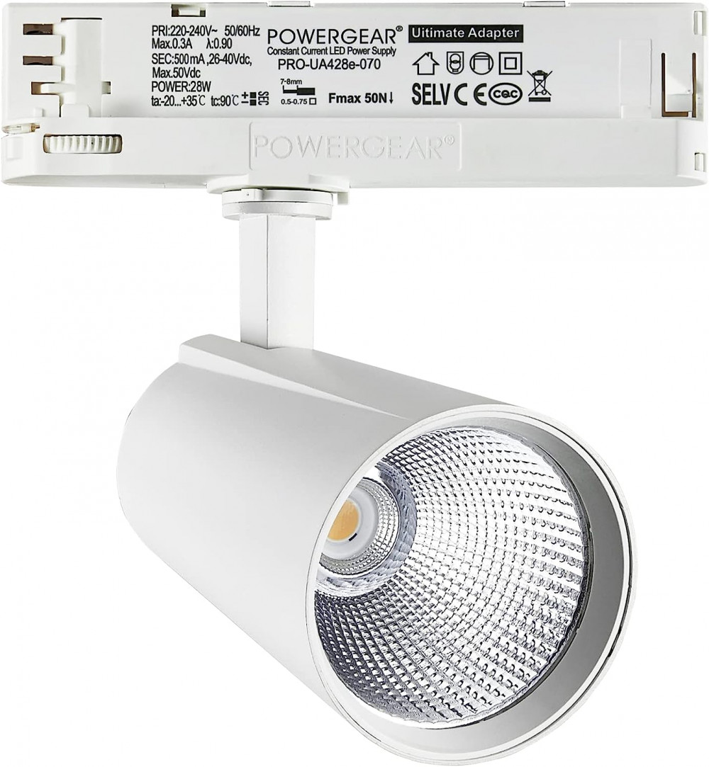 LED spotlámpa 30 W-os sínes spotlámpa 3 fázisú áramsínekhez 2800 lm Meleg fehér 3000 K