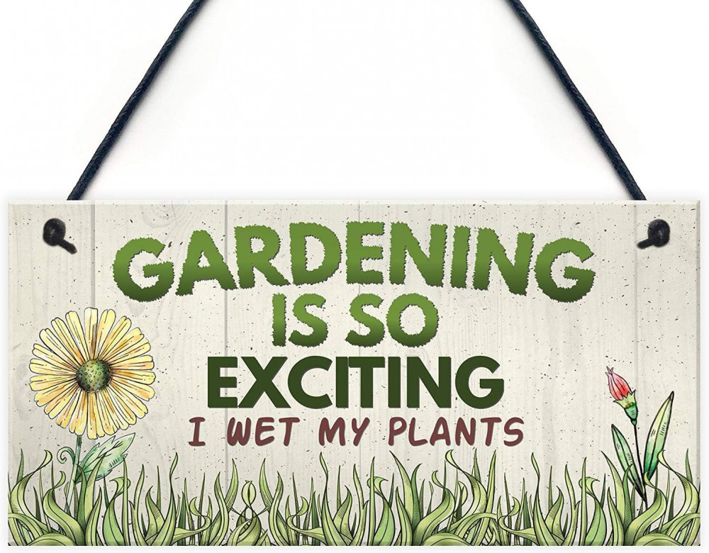 Vicces Kerti Felirat Németül "Gardening So Exciting" Ajándék Barátoknak és Családnak