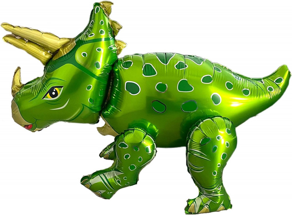 Zöld Triceratops Dinoszaurusz Lufi - Születésnapi Partikhoz