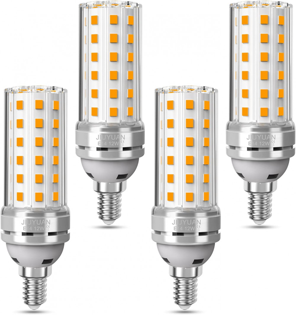 JIUYUAN E14 LED Kukorica Izzók, 12W, Meleg Fehér 2700K, Nem Dimmelhető, 4 darabos