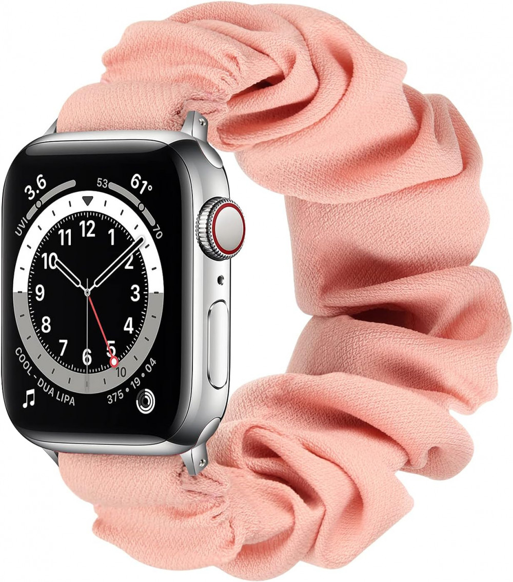 Rugalmas Apple Watch Szíj Női Mintás Szövet (Rózsaszín, L) Apple Watch 8, 7,6,5,4. és SE Újracsomagolt termék