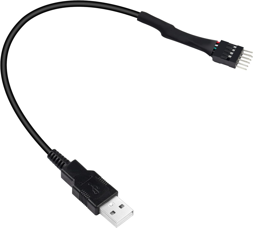 XMSJSIY USB 2.0 A Férfi - 9 Tűs Alaplap IDC Dupont Kábel Hosszabbító - Fekete Újracsomagolt termék