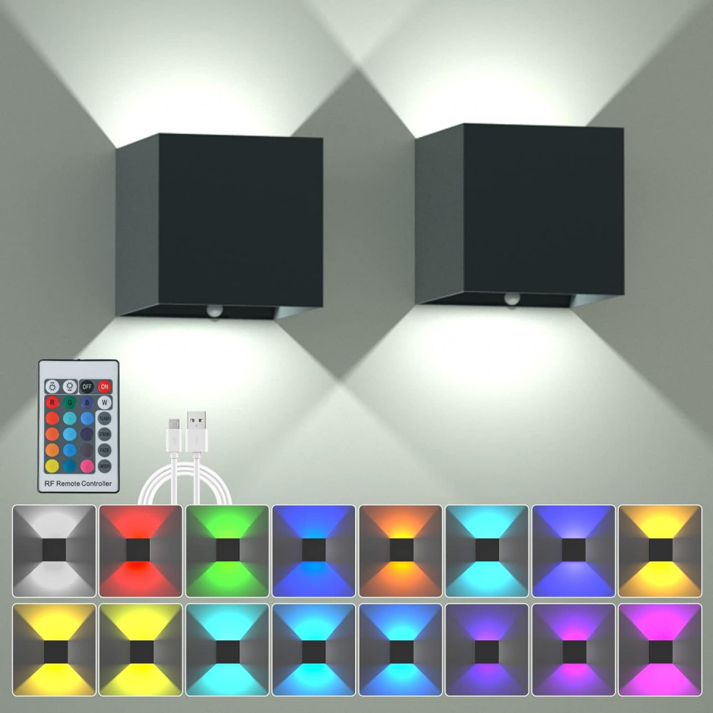 RGB Fali Lámpa 16 Színben, Távirányítós, Akkumulátoros, Mágneses Újracsomagolt termék