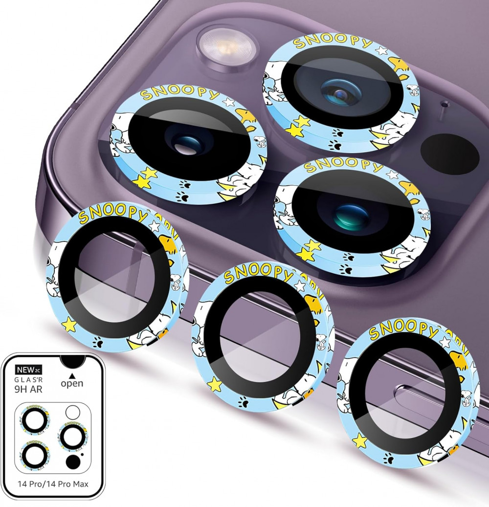 IPhone 14 Pro/Pro Max Kamera Védő Üveg, Alumínium Gyűrűvel, 2db